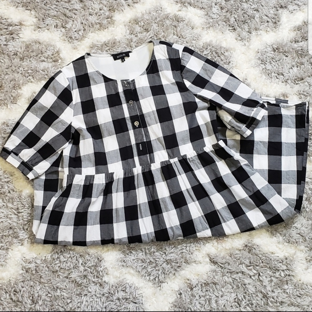 Roolee Buffalo Plaid dress w/ pockets!
